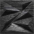STICKGOO 3D Wall Panels for Interior Wall Decor, Black Wood Diamond Design Accent Wall Panels, 12''x12'' Modern Decorative Wall Panels for Living Room, Bedroom, Office, 33 Pack