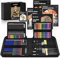 Shuttle Art 116 PCS Drawing Kit, Professional Drawing Supplies with Sketch, Charcoal, Colored, Graphite, Pastel Pencils & Sticks, Complete Drawing Tools and Paper Pads in Zipper Case for Artists&Kids