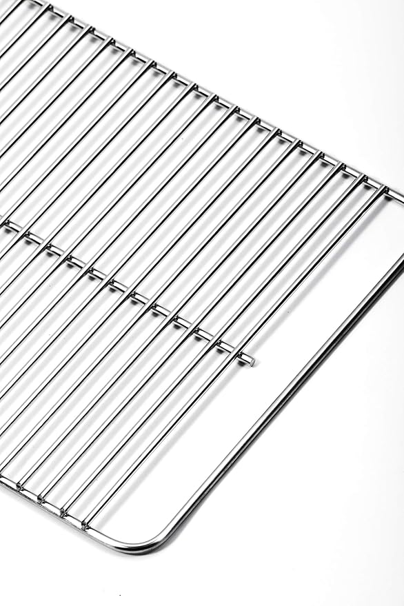 DELSbbq 80631 Stainless Steel Grill Cooking Grate for Weber Go-Anywhere Charcoal and Gas Grills, Replacement for Weber 70211 3634 67195, 16" x 10"