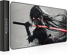 XXL Anime Gaming Mouse Pad 35.4 x 15.7 inch - Water-Resistant & Stitched Edges - Large XL Mousepad for Desk - Gamer Accessories Big Full Deskpad Mat Game Mousepads Deskmat