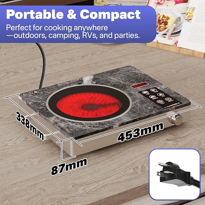 Cooktop electric burners for cooking stove cocina electrical 1 hornillas parrilla eléctrica para cocinar fogon infrarrojo hornillas de cocina eléctrica single burner hot plate