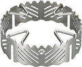 CAMPINGMOON Gas Stove Windshield Ring Stainless Steel for ST-340 Single Burner ST-132 (Silver)