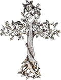 Old River Outdoors Tree of Life Wall Cross 11 1/2" - Decorative Spiritual Art Sculpture Antique Silver Finish