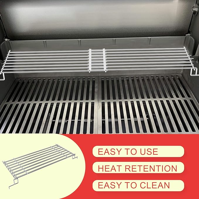 DcYourHome Adjustable Warming Rack for Charbroil 463448021 463450022 463456022 463466522 463352521 463365021 463732623 Grill Parts, Swing Away Grid for Char-Broil Performance 3/4-Burner Gas Grill