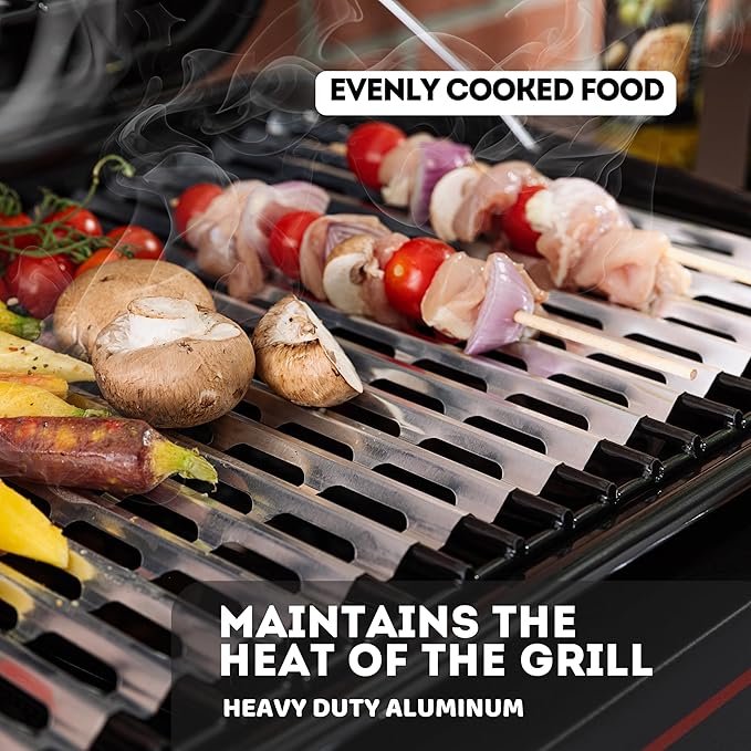 Disposable Aluminum Grill Liners & Grill Toppers | Heavy-Duty, Tear & Heat Resistant BBQ Sheets | Perfect for Public Park Grills, Outdoor BBQ, Camping & Tailgating | 12 x 20 Size, 10-Pack