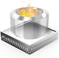 Stainless Steel Fire Pit Base for Surface Protection, X22 (23.6 Inch) Metal Fire Pit Mat, Heavy Duty Accessory for Solo Stove, Deck Protector with Air Vents for Indoor Outdoor Use