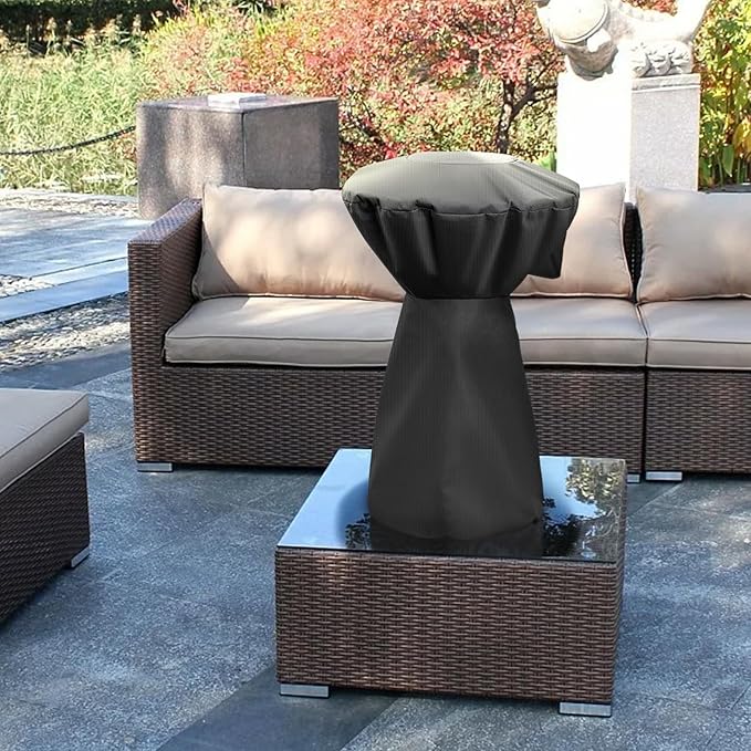 Heater Cover for Cuisinart COH-500 Portable Tabletop Heater, Replacement for Cuisinart CHC-501 Tabletop Patio Heater Cover, Durable 600D Waterproof Snowproof Rip-Resistant Polyester
