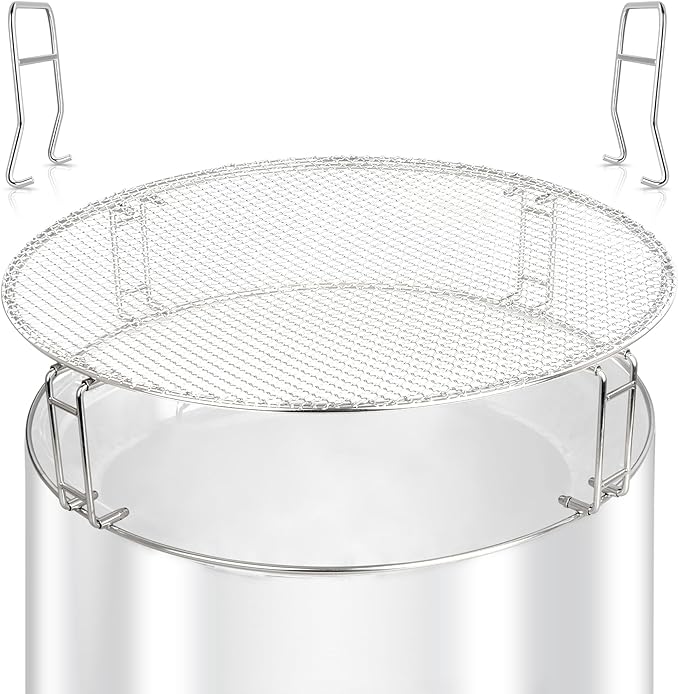 Heavy Duty Stainless Steel Fire Pit Cooking Grates Accessory Kit, Fire Pit Stand for 19.5" Solo Stove Bonfire, Easy Install Round Cooking Grill Grate for Outdoor Camping BBQ Picnic