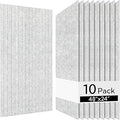 Olanglab Acoustic Wall Panels 10 Pack, 48 x 24 per Acoustic Panels Sound Absorbing, Decorative Sound Panels for Home Studio and Office, Silver Gray