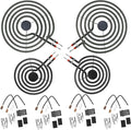 MP22YA Electric Stove Top Burner Replacement Include 2*MP15YA 6" &2*MP21YA 8" &330031 Surface Element Receptacle Kit Compatible for Whirl-pool Ken-more Cro-sley May-tag Kithcen-aid etc Stove by MIFLUS