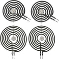 KITCHEN BASICS 101 WB30M1 WB30M2 Replacement Range Stove Top Surface Element Burner Kit for GE and Hotpoint, 4 Pack Includes 2 WB30M1 (6") and 2 WB30M2 (8"), 2912, 340523, 243867, WB30M0001