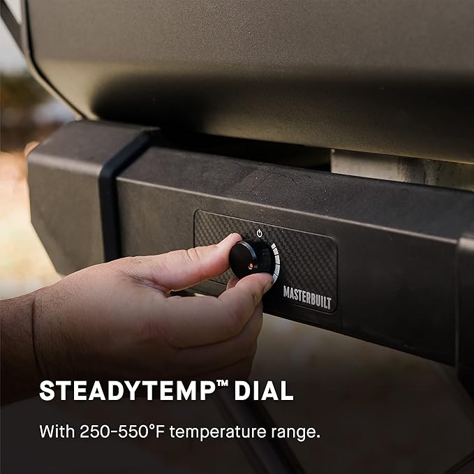 Masterbuilt® Electric Portable Charcoal Grill and Smoker with SteadyTemp Analog Temperature Control with 200 Cooking Square Inches in Black, Model MB20040722