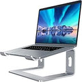 SOUNDANCE Laptop Stand, Aluminum Computer Riser, Ergonomic Laptops Elevator for Desk, Metal Holder Compatible with 10 to 15.6 Inches Notebook Computer, Silver