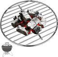 10.5" Charcoal Grate for Weber Charcoal Grills, Round Charcoal Grate for 14'' Weber Smokey Joe Silver&Gold Tuck-n-Carry, Heavy-Duty Steel 7439 Grill Grate for Weber Grill Parts