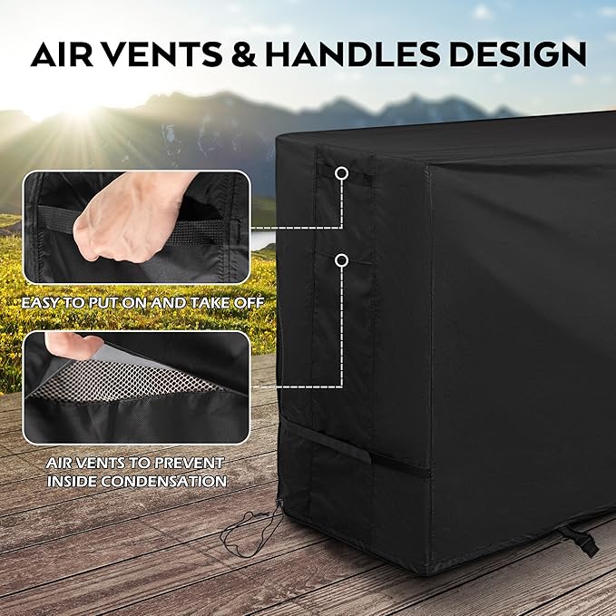 Outdoor Gas Stove Cover for ROVSUN 2 Burner Outdoor Propane Gas Stove, Protective Cover for 2 Burner Camping Propane Stove-Waterproof
