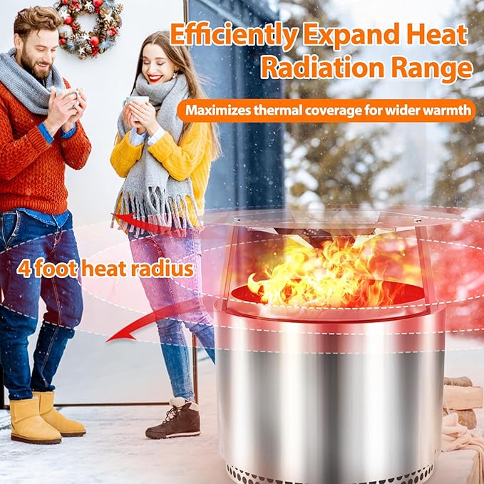 Heat Deflector for Solo Stove Yukon 1.0 & 2.0 – 27" Fire Pit Heat Diffuser Accessory, Heavy-Duty 304 Stainless Steel, Outdoor Heat Deflector with Spark Guard – Solo Stove Yukon Accessories
