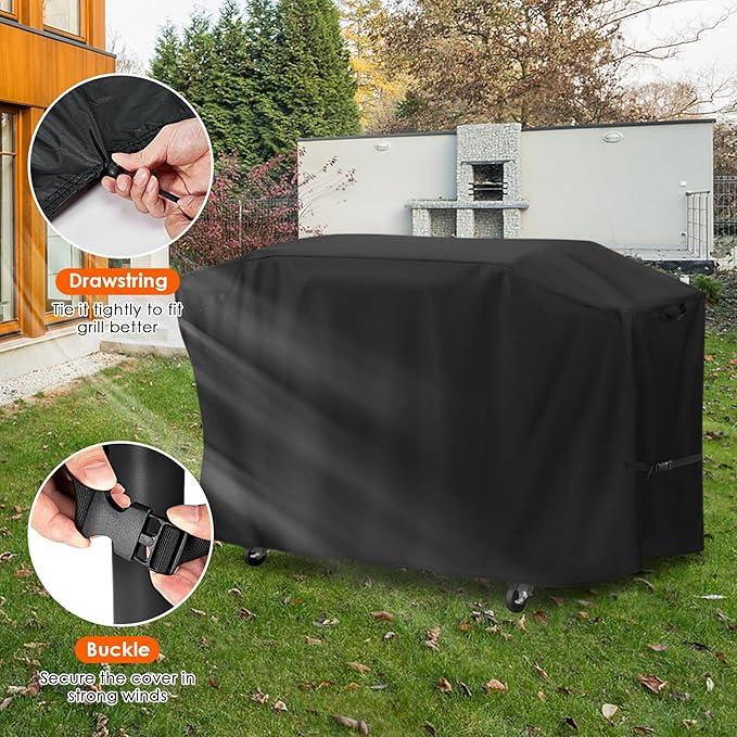 Grill Cover for Gas Griddle, 70inch Outdoor Grill Cover Waterproof for Flat Top BBQ Grills and Smoker Grills-70 L x 35" W x 45" H