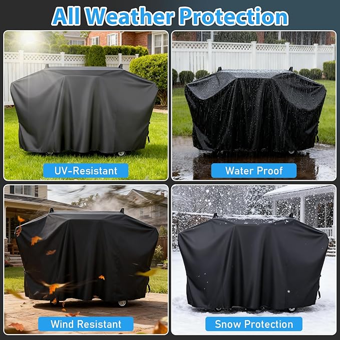 Utheer Grill Cover for Blackstone 36 inches Griddle Cooking Station with Hood Water Resistant, Upgraded Full-Length Heavy Duty 600D Waterproof Fabric Cover for Blackstone 5482 Griddle Cover
