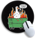 Gctriki Funny Goose Mouse Pad - 8.6 Inch Round Non-Slip Office Desk Mat, Cute Humorous Gift for Coworkers Boss, Premium Stitched Washable Mousepad for Computer Laptop Office Desk Accessories