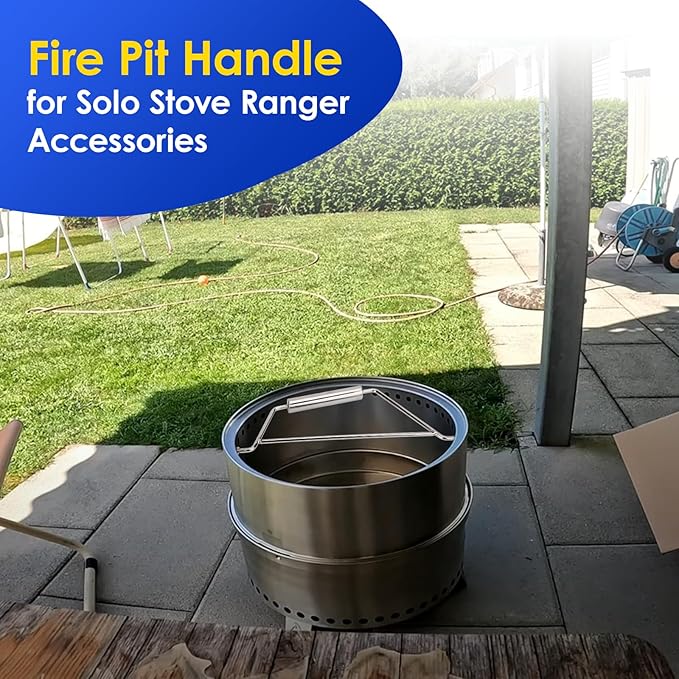 EAORBD Ranger Fire Pit Handle for Solo Stove Ranger 2.0-15 Inch Smokeless Portable Fire Pit- Stainless Steel