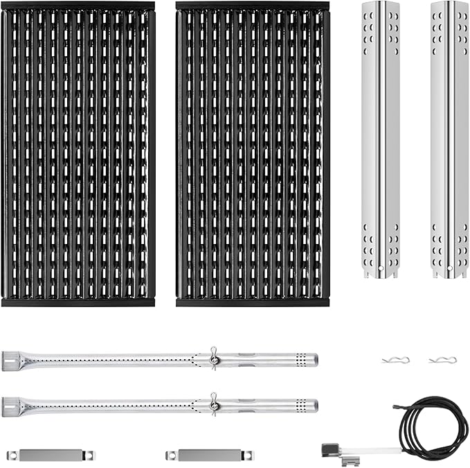 Outspark Grill Replacement Parts for Charbroil Performance TRU-Infrared 300 2 Burner 463633316 463672016 Gas Grill,17" Emitter Plates,Heat Tent Plates and Grill Burners for Charbroil G466-2500-W1