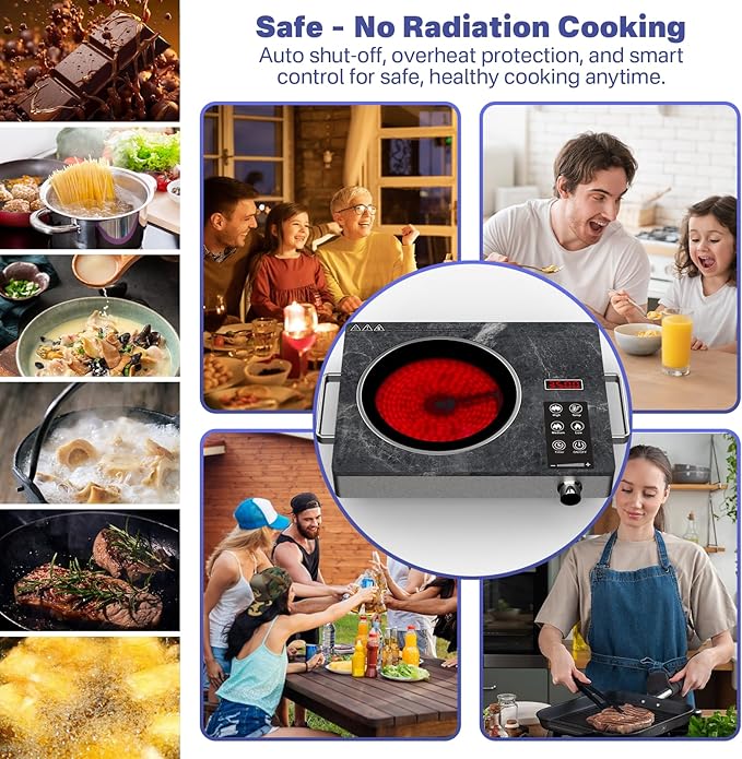 Cooktop electric burners for cooking stove cocina electrical 1 hornillas parrilla eléctrica para cocinar fogon infrarrojo hornillas de cocina eléctrica single burner hot plate