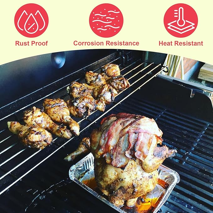 DcYourHome 66045 Warming Rack for Weber GS4 Genesis II 400 Series, Genesis II E-410 S-410 SE-410 Parts, 32 3/4 Inch Stainless Steel Warming Rack for GS4 Genesis 2 Weber 400 Grill Parts