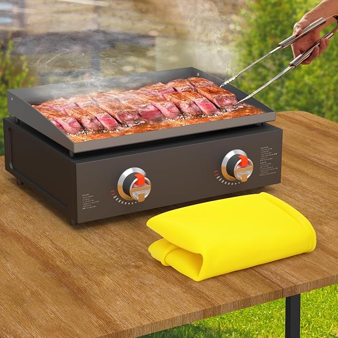 Silicone Griddle Mat Cover for Blackstone - 22 Inch True All-Encompassing Coverage Heavy Duty Food Grade Grill Buddy Mat, All Season Cooking Surface Protective Cover