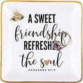 RELISSA Gifts for Women Jewelry Tray Trinket Dish (Friendship Proverbs 27)