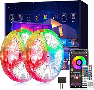 Ledagic Led Lights for Bedroom 250ft (2 Rolls of 125ft) Color Changing RGB Led Strip Lights with 60 Keys Remote and App Control, Music Sync Led Lights for Room Kitchen Party Home Decor