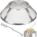 Fire Pit Spark Screen for Solo Stove Range Accessories, 15 Inch Range Shield for Solo Stove Accessories, 304 Stainless Steel Detachable Mesh Fire Pit Spark Protector with Grill Function