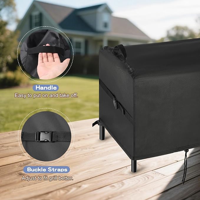 Stove Cover for VIVOHOME 3-Burner Propane Gas Stove, 35inch Outdoor Stove Covers Waterproof for Bestfire 3 Burners Camping Stoves-35”L x 18" W x 29" H