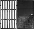 Uniflasy 7637 17.5 Inch Cast Iron Griddle Grates Replacement Part for Weber Spirit E210 E220 S210 S220 with Front Control, Reversible Griddle Plate for Weber Spirit & Spirit II 200 Series