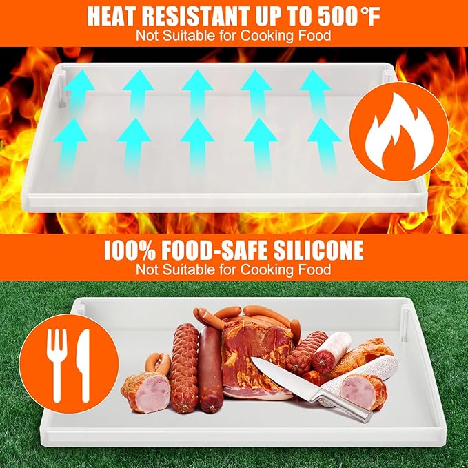 Silicone Griddle Mat Cover for Blackstone - 22 Inch True All-Encompassing Coverage Heavy Duty Food Grade Grill Buddy Mat, All Season Cooking Surface Protective Cover