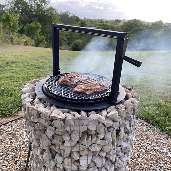 Outdoor Fire Pit Ring 35.4-Inch Outer/31.4-Inch Inner, Fire Pit Insert Round Metal Steel Fire Rings for Outside Wood Burning Fire Pits-Above Or In-Ground, Patio Backyard Camping Bonfire