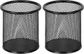 EasyPAG Pencil Holder for Desk, 2 Pack Metal Pen Organizer, Mesh Pencil Cup Organizer for Home, Office, Classroom, School, Black