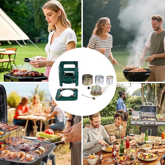 Portable 8-Wick Kerosene & Diesel Stove - Multi-Fuel Camping Burner for Backpacking, Hiking, Picnics | Compact Outdoor Cookware Furnace