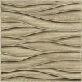 STICKGOO 3D Wall Panels for Interior Wall Decor, Wood 3D Textured Wall Decor Panels, Natural Oak Wave Design Accent Wall Panels for Living Room, Office