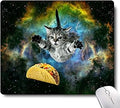 Cute Cat Space Taco Galaxy Gaming Mouse Pad - Non-Slip Rubber Base for Laptop, Desk Dad
