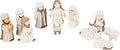 Cable Knit Textured Holy Family, 3 Kings and Angel Resin Christmas Nativity Figurine, 3x2, Multicolored, Set of 11