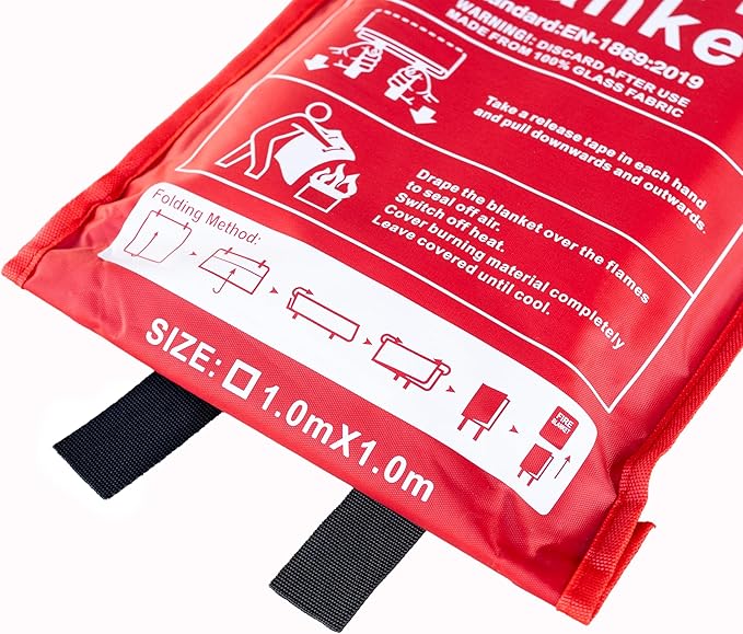 FireAvert Emergency Fire Blanket for Home and Kitchen – Fire Safety Blanket for Kitchen, Camping, Vehicles & More - 1 Pack