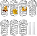 7 Pack Gutter Downspout Guard, Gutter Guard Mesh Aluminium 3.5 Inch Downspout Filter Strainer Adjustable Screen Protector for Prevent Leaf Debris Rodent Blocking, with 10 Cable Ties (7)