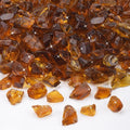 Mr. Fireglass Crushed Fire Glass for Natural or Propane Fire Pit Fireplace and Landscaping,10 lb High Luster Amber