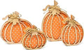 Gift Boutique 4 Pcs Thanksgiving Pumpkin Wooden Table Decorations Fall Decor Autumn Farmhouse Sign Rustic Tiered Tray Centerpieces Harvest Pumpkins Tabletop Sign