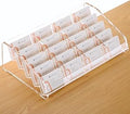 HeZone Business Card Holder for Desk,Multiple Card Organizer,Acrylic Business Card Stand Display Holder,Office Desk Accessories for Man and Woman,Organize 1000 Cards-Clear(20 Slots 4 Tier-H)
