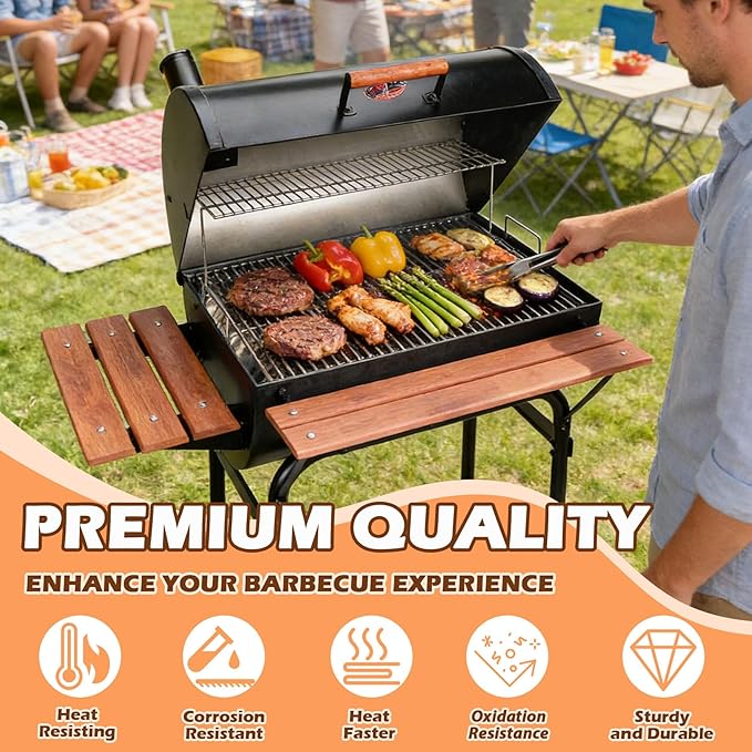 Grill Grates and Ash Pan with Hanger Kits Replacement Parts for Char Griller 1324, 1329, 2727, 2929, 1224, 2828, E1224, 200048, 1321, 2222, 2121 Charcoal Grill, Grill Parts for Charbroil 17302056