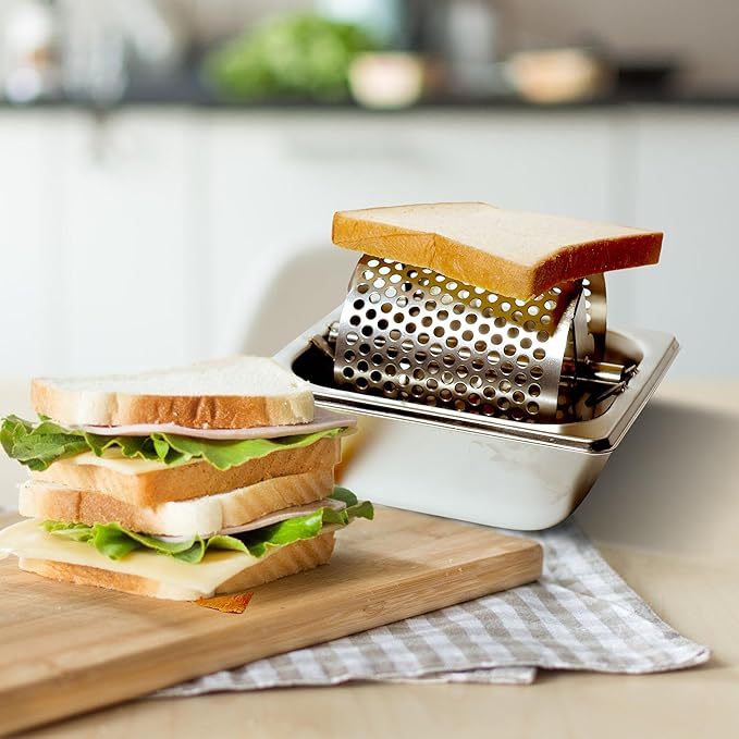 Bun Butter Roller for Griddle | Stainless Steel Bread Butter Wheel for Griddle | Spreads Butter Evenly on Buns, Bread, and Toast | Perfect for BBQ, Camping, Grill, Cooking Tools