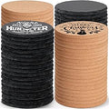 100 PCS Blank Coasters Bulk for Drinks, Natural Engravable Materials, 4 Inch 50 PCS Black Handmade Slate Stone Coasters, 50PCS Cork Coaster for Laser Engraving, Gifts, Wedding, Crafts, Round