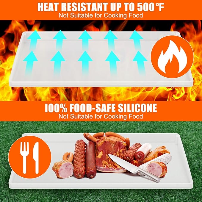 Silicone Griddle Mat Cover for Blackstone - 36 Inch True All-Encompassing Coverage Heavy Duty Food Grade Grill Buddy Mat, All Season Cooking Surface Protective Cover