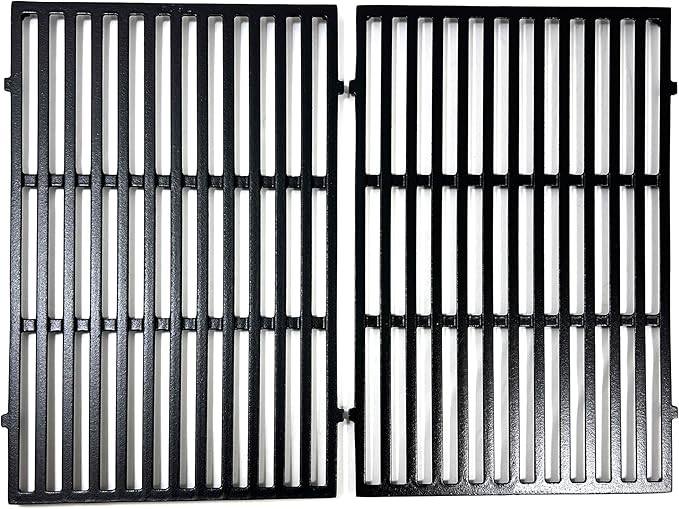 Direct Store DC132 19.5” x 12.9" Grill Grates Replacement for Weber 7524, 7528, Genesis 300 E/S 310 320 330 EP310 EP320 EP330 Gas Grill (2007-2016 ONLY), Set of 2 Cast Iron Cooking Grid Grates